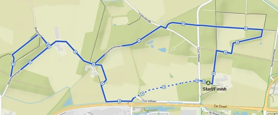 Route door het buitengebied van Scherpenzeel